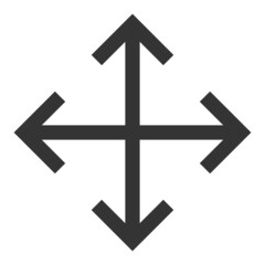 Expand arrows vector illustration. Flat illustration iconic design of expand arrows, isolated on a white background.