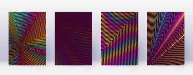 Art business card. Abstract lines modern brochure