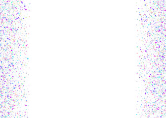 Birthday Background. Bright Art. Hologram Confetti. Violet Shiny Sparkles. Neon Texture. Laser Celebrate Gradient. Retro Banner. Flying Foil. Blue Birthday Background
