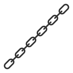 Chain vector icon. Flat illustration iconic design of chain, isolated on a white background.