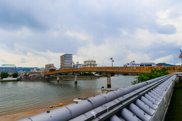 Fototapeta premium 佐賀県唐津市の城内橋