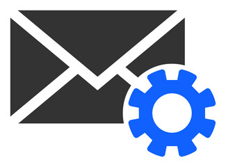 Mail options vector illustration. Flat illustration iconic design of mail options, isolated on a white background.