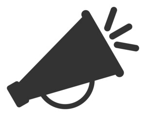 Advertisement megaphone vector illustration. Flat illustration iconic design of advertisement megaphone, isolated on a white background.
