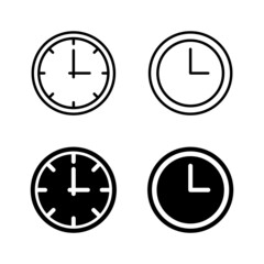 Clock icons vector. Time sign and symbol. watch icon