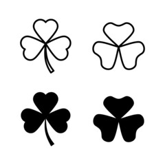 Clover icons vector. clover sign and symbol. four leaf clover icon.