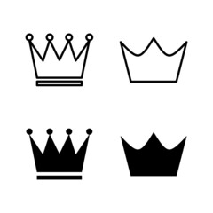 Crown icons vector. crown sign and symbol