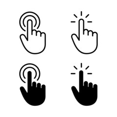 Hand cursor icons vector. cursor sign and symbol. hand cursor icon clik