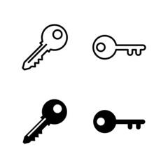 Key icons vector. Key sign and symbol.