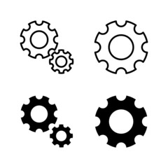 Setting Icons vector. Cog sign and symbol. Gear Sign