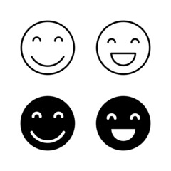 Smile icons vector. smile emoticon icon. feedback sign and symbol