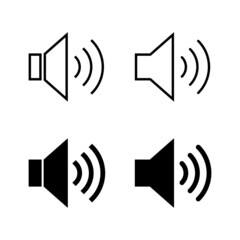 Speaker icons vector. volume sign and symbol. loudspeaker icon. sound symbol