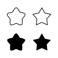 Star Icons vector. rating sign and symbol. favourite star icon
