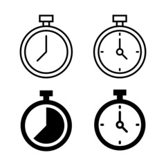 Stopwatch icons vector. Timer sign and symbol. Countdown icon. Period of time