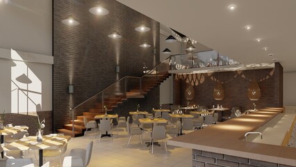 Restaurant, cafe, interior design