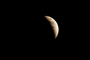 Obraz na płótnie Canvas moon in the sky during a lunar eclipse
