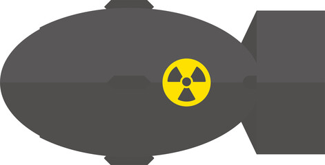 Illustration of an atomic bomb seen from the side