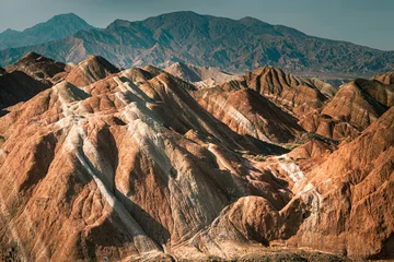 Photo sur Plexiglas Zhangye Danxia Dark toning of red and white layers of Zhangye Danxia Landform, Gansu, China