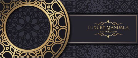 Luxury ornamental mandala background with arabic islamic east pattern style premium