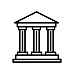 bank new icon simple vector