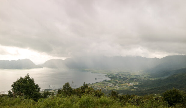Volcanic Lake Maninjau lies in the heart of Agam Regency, West Sumatra, offering serene views, lush hills, and calm waters.