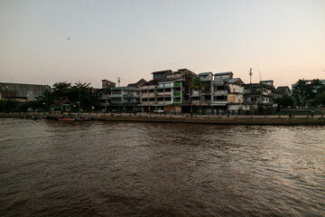 Fototapeta premium Beautiful Panorama on the Kapuas River, Pontianak