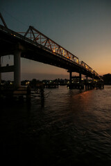 Fototapeta premium night view of the city of the river