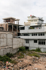 Slum area in the market. Pontianak, Indonesia.