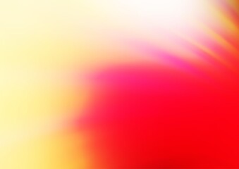 Light Red, Yellow vector abstract blurred background.