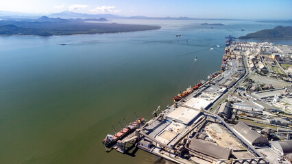 Most important bulk port in Brazil - Port of Paranaguá - Paraná - Brazil.