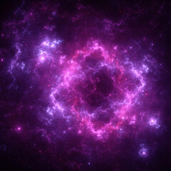 Abstract background, smooth blue lines on a black background