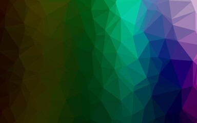 Dark Multicolor, Rainbow vector low poly cover.