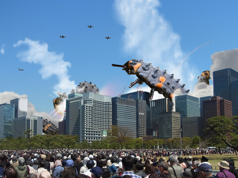 怪獣　妄想風景　kaiju tokyo