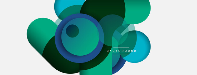 Creative geometric wallpaper. Minimal abstract background. Circles composition vector illustration for wallpaper banner background or landing page