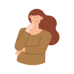 young woman happy character