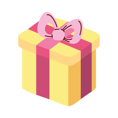 yellow giftbox present