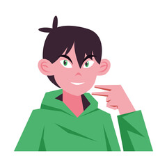 young man anime style