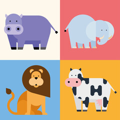 animals group basic forms style