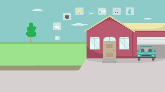 Man controlling smart home devices on cellphone