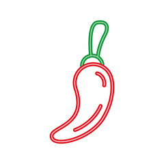 chili pepper neon light style