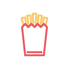 frensh fries neon light style