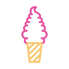 ice cream neon light style