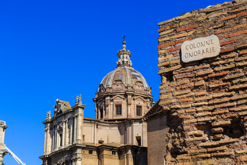 Rome, Italy at the Arch of Constantine and the Colosseum, Forum Romanum, Vatican