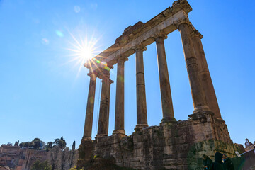 Rome, Italy at the Arch of Constantine and the Colosseum, Forum Romanum, Vatican