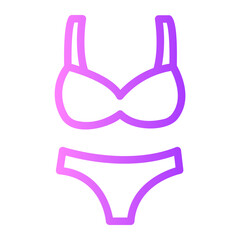Obraz na płótnie Canvas bikini gradient icon