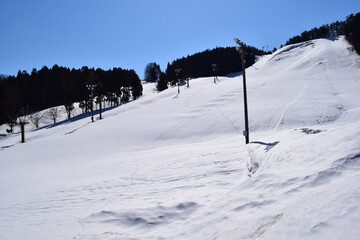 スキー場 リフト 雪景色