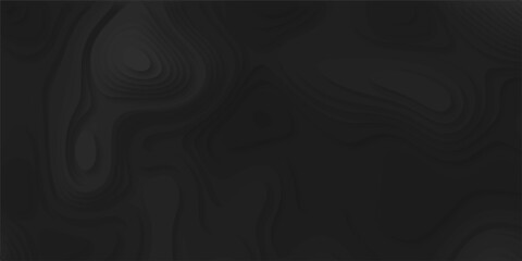 Abstract paper cut black background. Topographic map dark relief texture with curved levels, hole and shadow. Mountain hiking. Dark concept with space for your copy. vector concept .paper texture .