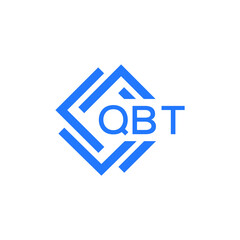 QBT technology letter logo design on white  background. QBT creative initials technology letter logo concept. QBT technology letter design.
