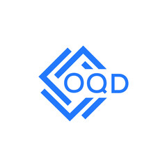 Obraz premium OQD technology letter logo design on white background. OQD creative initials technology letter logo concept. OQD technology letter design. 