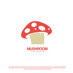 Mushroom logo design vector illustration