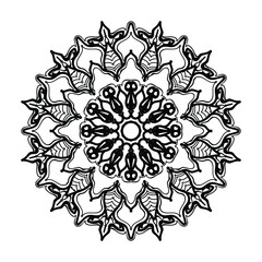 Hand drawn mandala. decoration in ethnic oriental  doodle ornament.